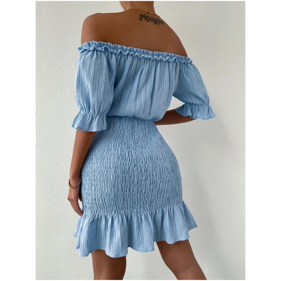 Boho Off shoulder Ruffle Dress - Picture 9 of 10